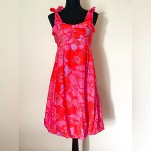 Marc Jacobs Silk Pink and Red Floral Dress